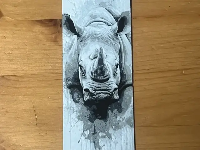 HueForge model: Rhino Bookmark by Morganja