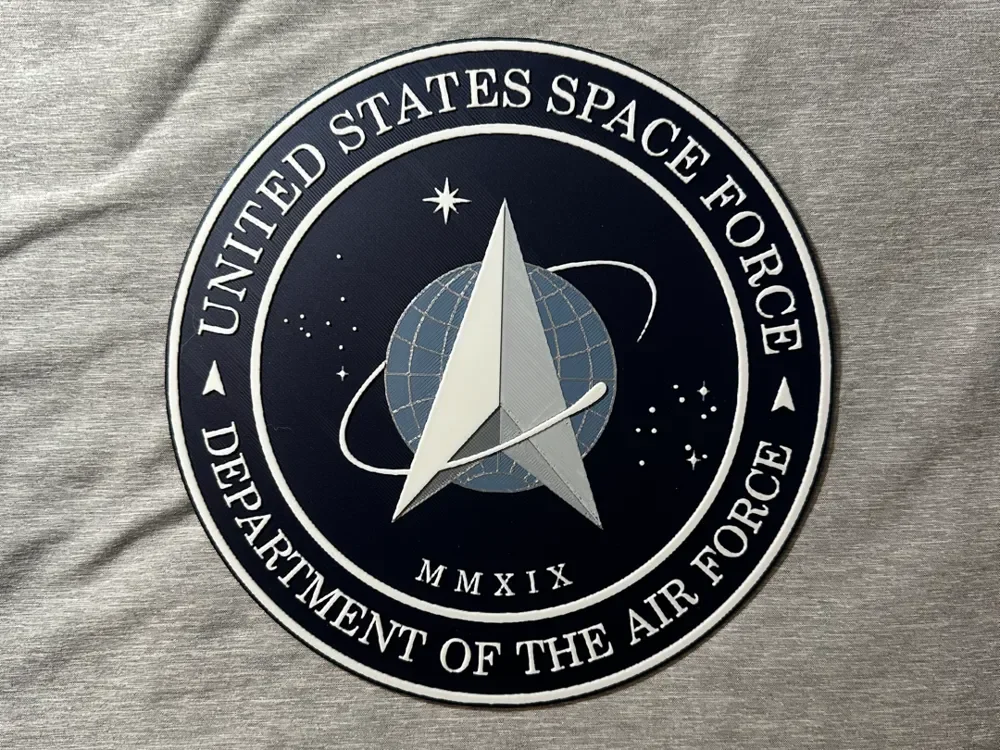 Round US Space Force Logo by Hey Ben HueForge model: Round US Space Force Logo by Hey Ben