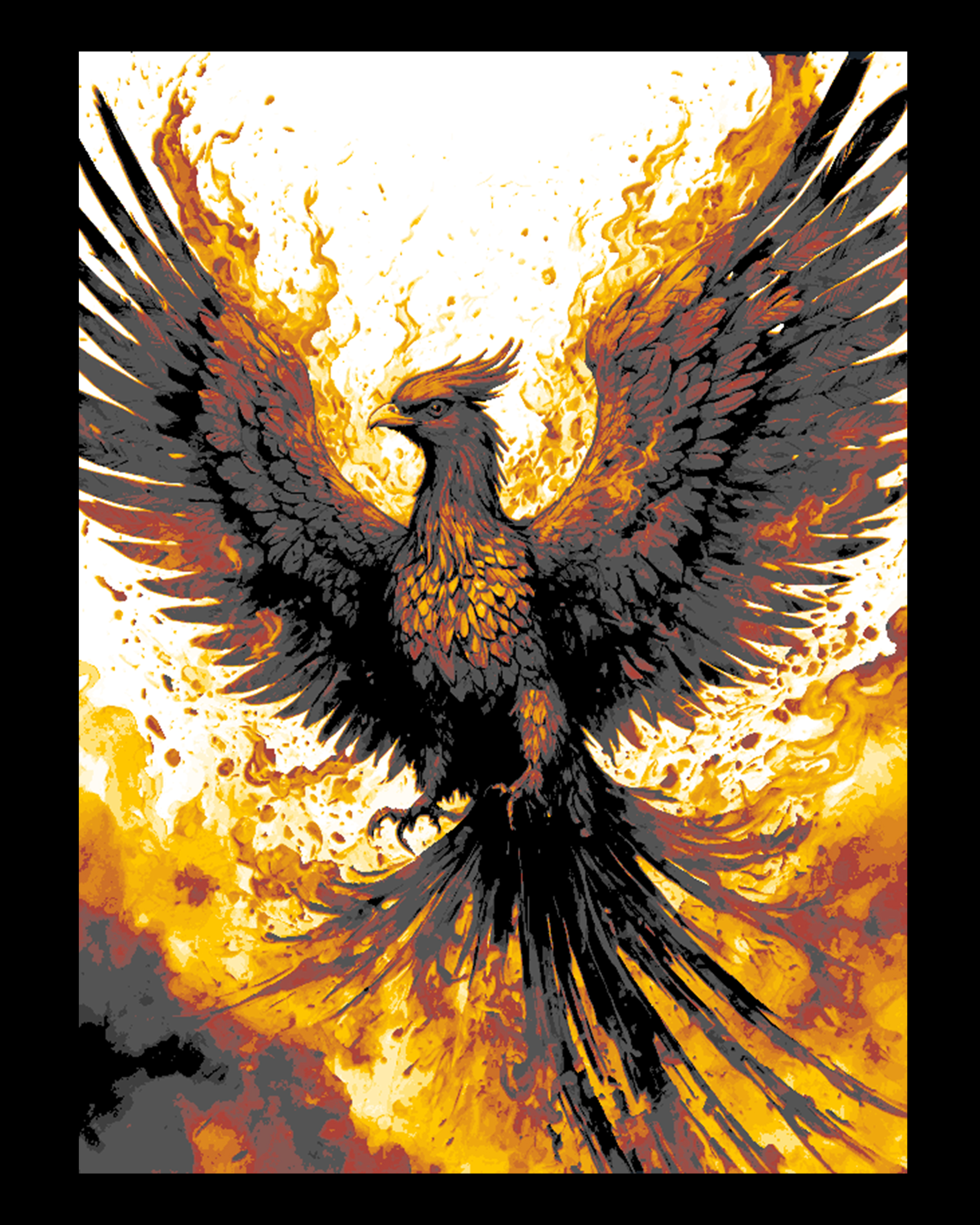 The rebirth of the Phoenix - Hueforge art by BooneCo3d HueForge model: The rebirth of the Phoenix - Hueforge art by BooneCo3d