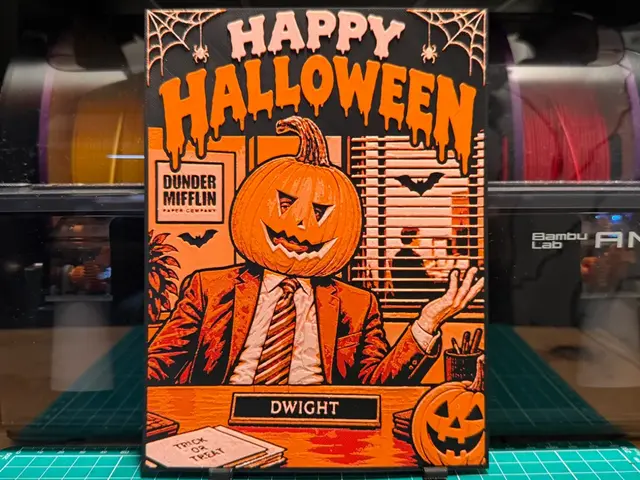 HueForge model: Dwight Schrute Halloween - The Office Poster by liv_3d