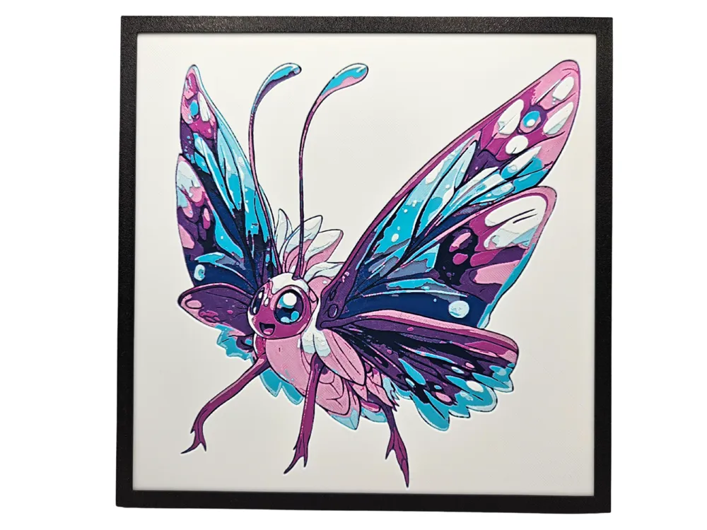 Friendly Butterfly by BusyKikiBee HueForge model: Friendly Butterfly by BusyKikiBee