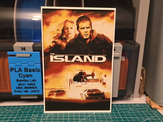 HueForge model: The Island Movie Poster - Hueforge Art by Lumpy3D