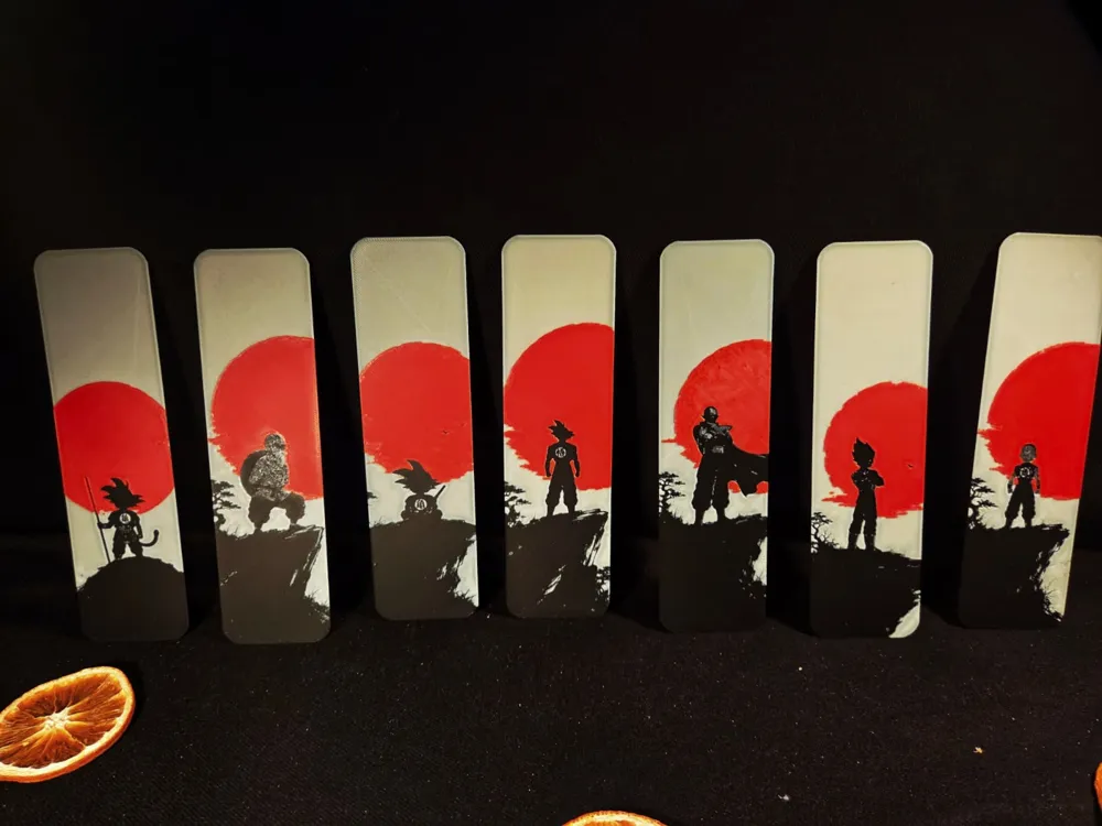 The Dragon Ball bookmark set by EternalDesigns3D HueForge model: The Dragon Ball bookmark set by EternalDesigns3D