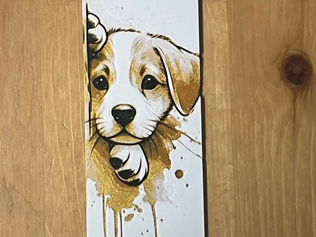 HueForge model: dog bookmark by Morganja