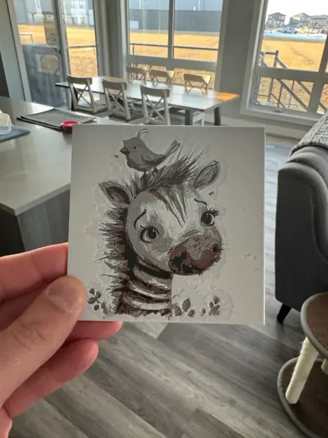 HueForge model: Zebra Coaster - Hueforge 100x100mm by Canadian Gamer