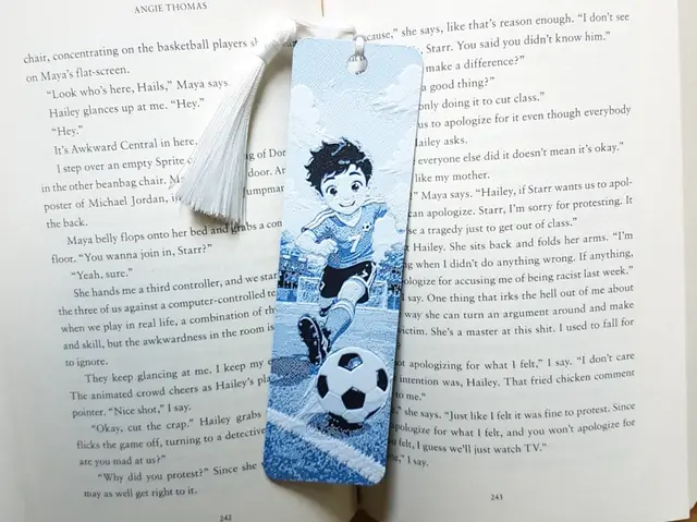 HueForge model: Bookmark, Boy Soccer Player by Dame Jo