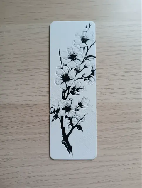 HueForge model: Flowers Bookmar by Atrus Design