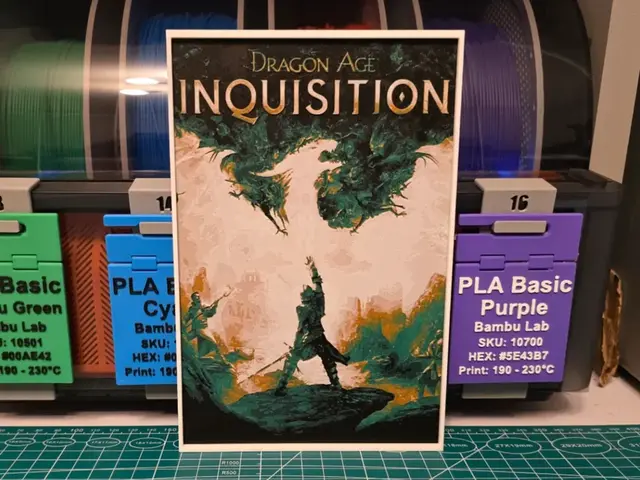 HueForge model: Dragon Age: Inquisition Game Poster - Hueforge Art by Lumpy3D