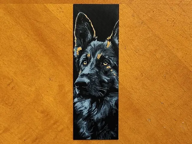 German Shepherd Bookmark - 4 Colours - Hueforge