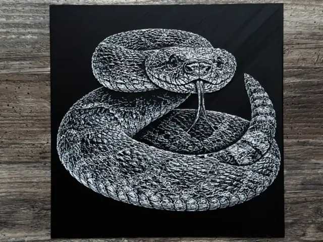 HueForge model: Diamondback Rattlesnake HueForge  Wildlife Series by novy