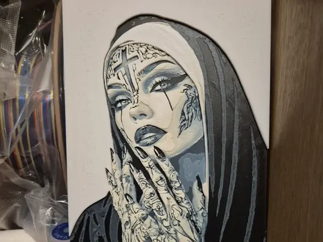 HueForge model: tattooed nun hueforge by Buntsta