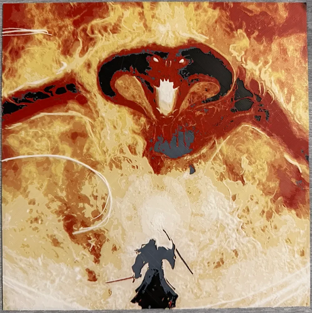 Balrog & Gandalf Hueforge by Hey Ben HueForge model: Balrog & Gandalf Hueforge by Hey Ben