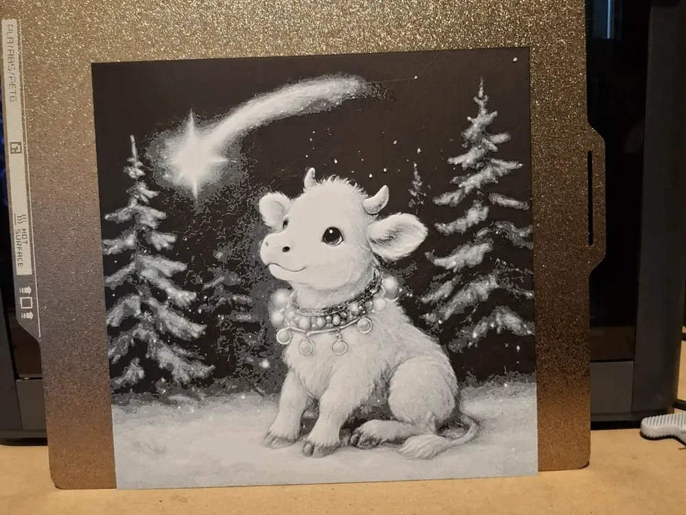Shoot for the stars - Highland cow - Hueforge by 3dGlow HueForge model: Shoot for the stars - Highland cow - Hueforge by 3dGlow