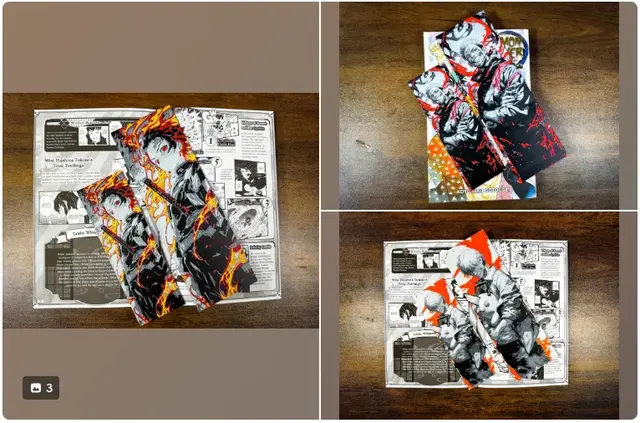 HueForge model: 🔥 Patreon Exclusive – Tanjiro, Sukuna & Denji Bookmark Set! ⚡ by 3D Prints By Vic