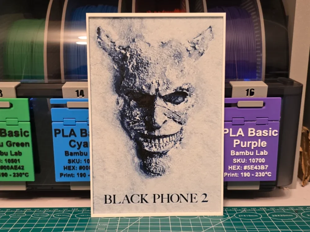 Black Phone 2 Movie Poster - Hueforge Art by Lumpy3D HueForge model: Black Phone 2 Movie Poster - Hueforge Art by Lumpy3D