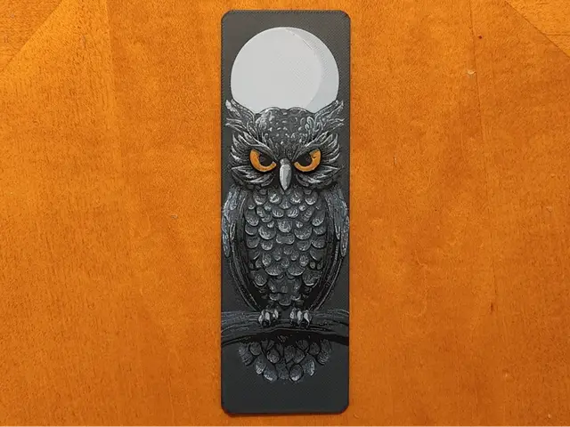 HueForge model: Owl Bookmark - Hueforge - Halloween by Sarge