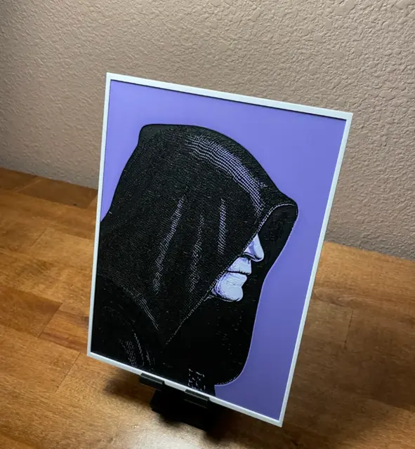 HueForge model: Hueforge - Star Wars - Darth Sidious Side View by Cloudy Nostalgia