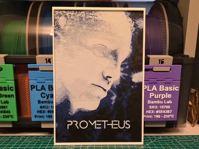 HueForge model: Prometheus Movie Poster - Hueforge Art by Lumpy3D