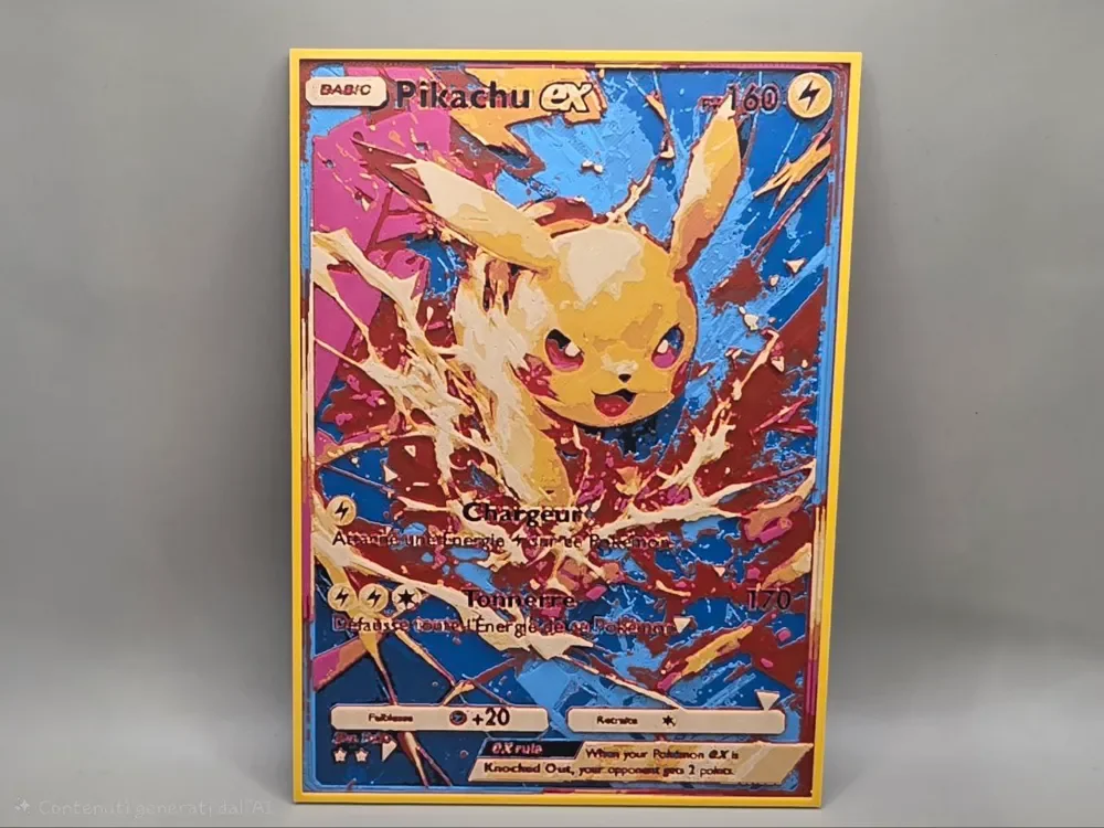 Pikachu EX - HueForge by keko HueForge model: Pikachu EX - HueForge by keko