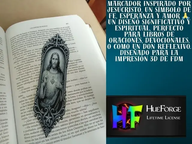 HueForge model: Bookmark inspired by Jesus Christ by FYTY112