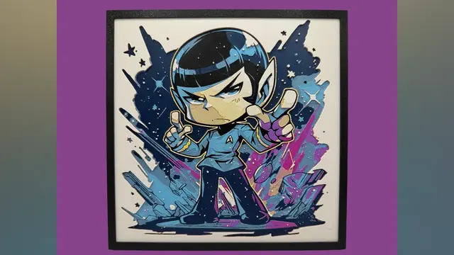 HueForge model: Spock - Star Trek - Chibi Edition Hueforge by Canadian Gamer