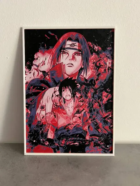 HueForge model: Itachi and Sasuke Illusion final hueforge by Giamma933