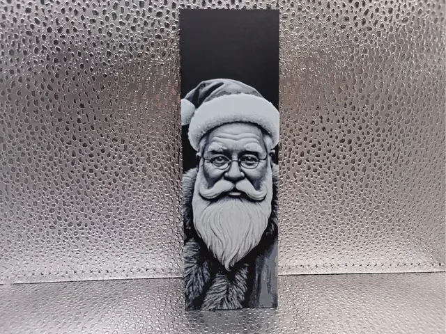 HueForge model: Father Christmas Bookmark – Hueforge by Borishotch Industries