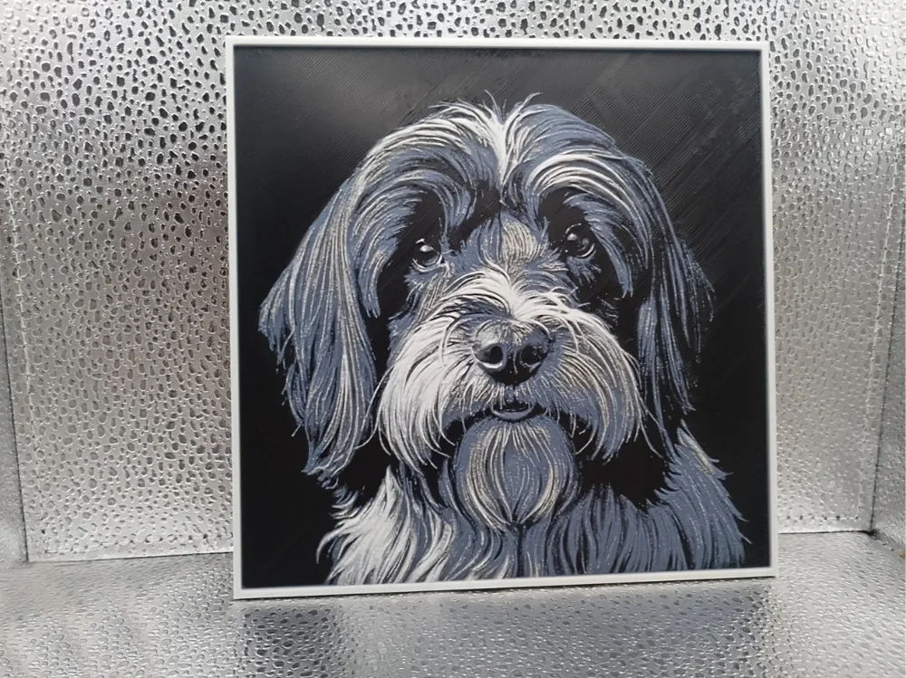Tibetan Terrier – Hueforge by Borishotch Industries HueForge model: Tibetan Terrier – Hueforge by Borishotch Industries