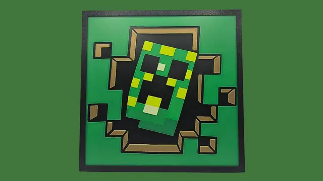 HueForge model: Minecraft Creeper by BusyKikiBee