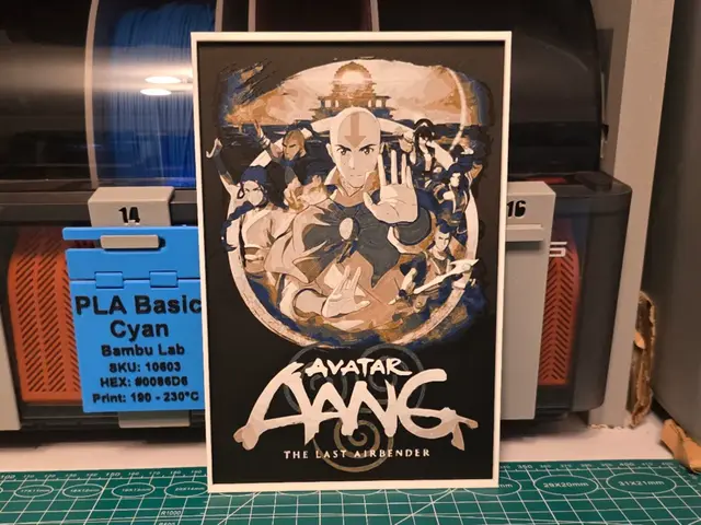 HueForge model: Avatar Aang: The Last Airbender Movie - Hueforge by Lumpy3D