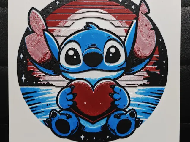 HueForge model: Stitch Love by TheHueforgeLady