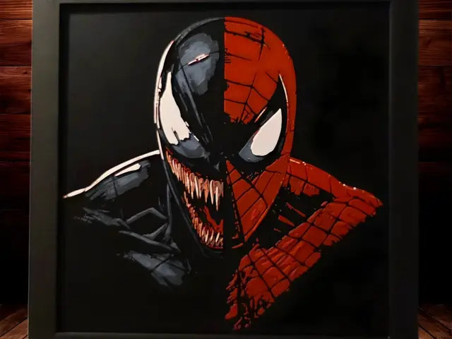 HueForge model: Spider-Venom by Side Quest Hues