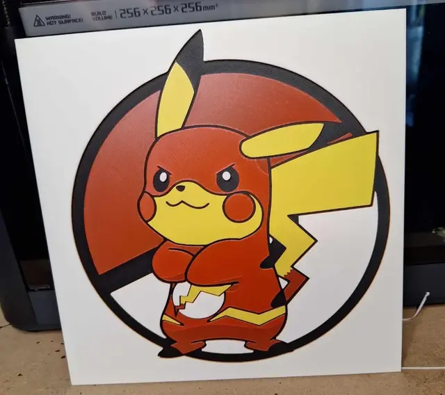 Pikachu flash - Hueforge - 4 Colours