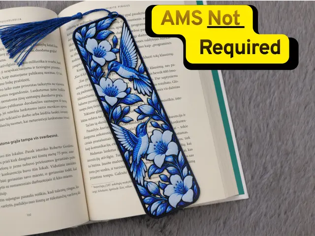 HueForge model: Hummingbird Flowers HueForge Bookmark by 2D Wall Art