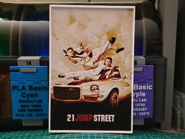 HueForge model: 21 Jump Street Movie Poster - Hueforge Art by Lumpy3D
