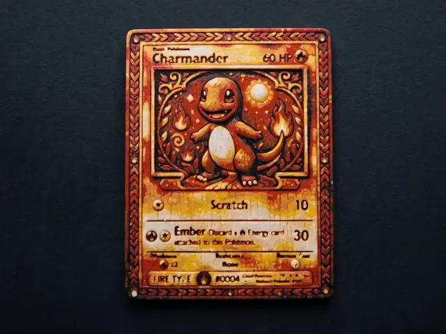 HueForge model: Charmander Pokemon Card by LED