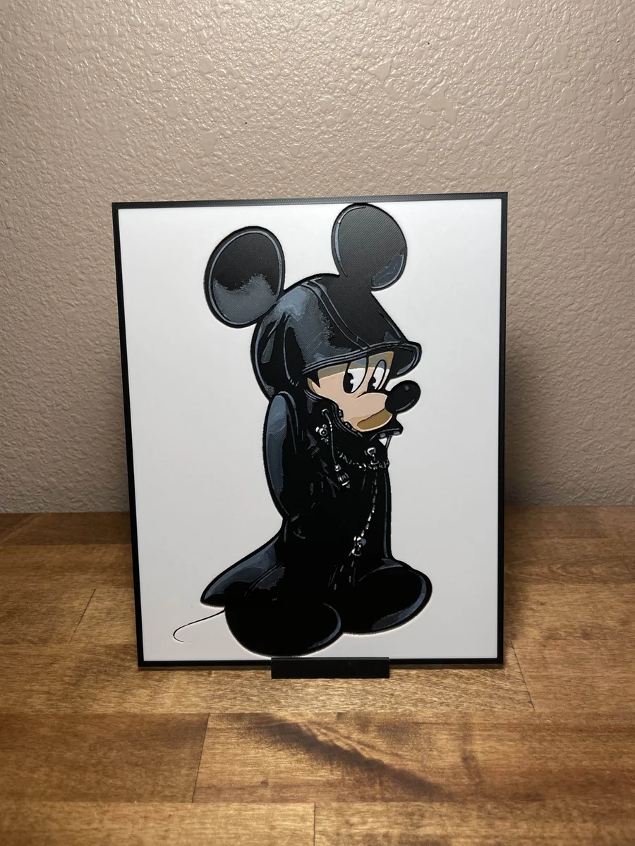 Kingdom Hearts - Organization XIII Mickey by Cloudy Nostalgia HueForge model: Kingdom Hearts - Organization XIII Mickey by Cloudy Nostalgia