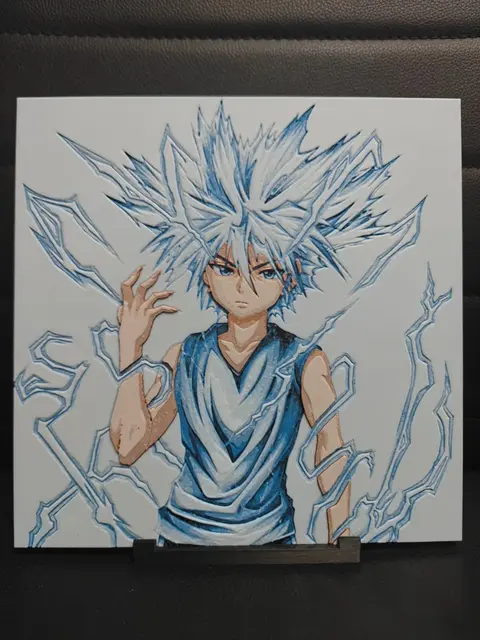 HueForge model: Killua Hunter x Hunter by TheHueforgeLady