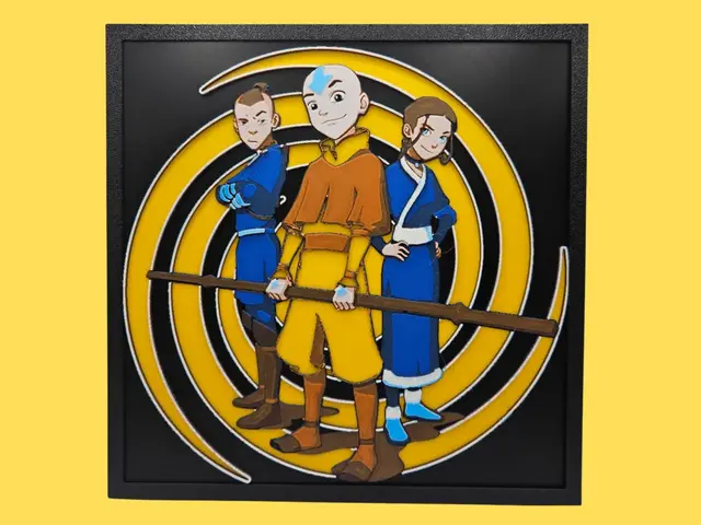 HueForge model: Aang, Katara and Sokka (Avatar The Last Airbender) by BusyKikiBee