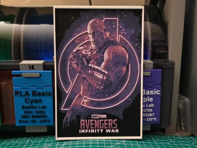 HueForge model: Avengers: Infinity War Poster - Hueforge Art by Lumpy3D