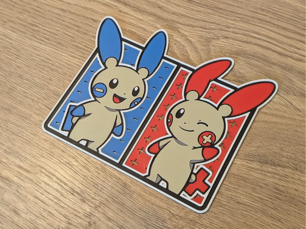 Plusle & Minun Hueforge by Nextopia HueForge model: Plusle & Minun Hueforge by Nextopia