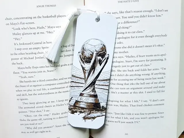 HueForge model: Bookmark, World Cup, Football, Soccer by Dame Jo