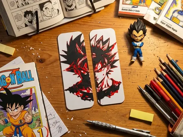 HueForge model: Goku Bookmark - HueForge by keko