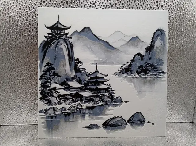 HueForge model: Japanese Mountain Scenery – Hueforge by Borishotch Industries