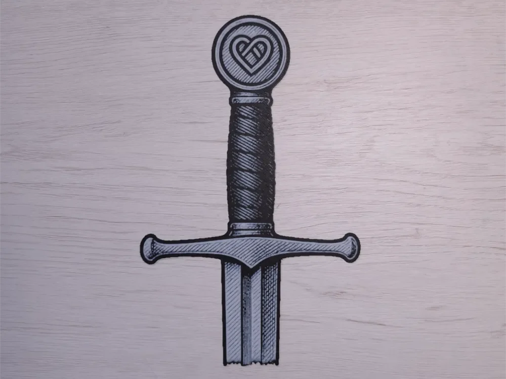 BraveHeart Sword Bookmark by Atrus Design HueForge model: BraveHeart Sword Bookmark by Atrus Design