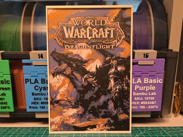 HueForge model: World of Warcraft: Dragonflight - Hueforge Art by Lumpy3D