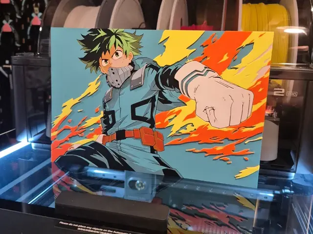 HueForge model: My Hero Academia - Deku MHA Hueforge by Glitch Kitten