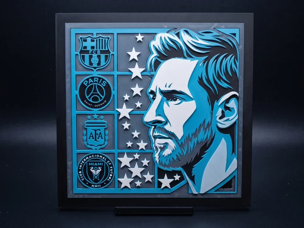 Messi Tribute - Hueforge 4 Colour by LED HueForge model: Messi Tribute - Hueforge 4 Colour by LED