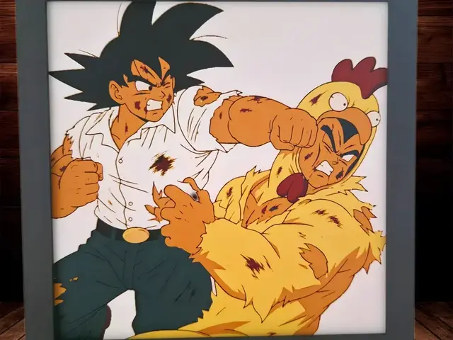 HueForge model: Peter Goku vs VegetChicken by Side Quest Hues