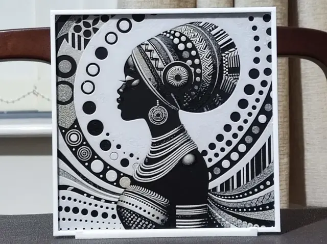 HueForge model: African Chic - 3 Color by BoDad